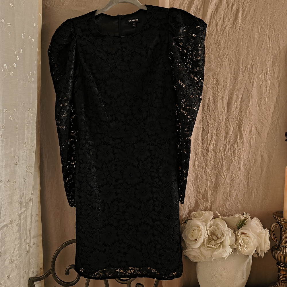 Elegant Black Lace Dress